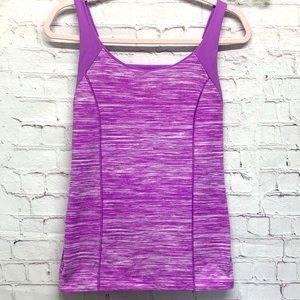 Victoria Secrets | Marled Sports Tank Top Purple Back Keyhole Stretch Material S
